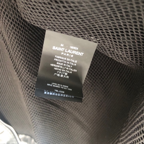 Saint Laurent Men’s lightweight Mesh lined Jacket - Picture 4 of 4